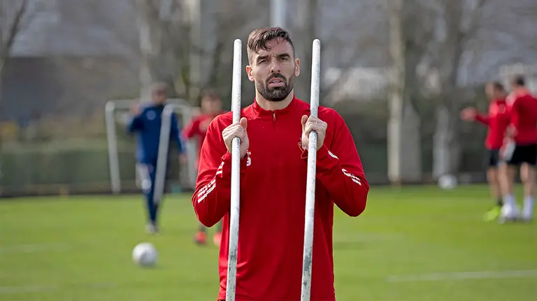 Entrenamiento en Tajonar con Enric Gallego. CA Osasuna.