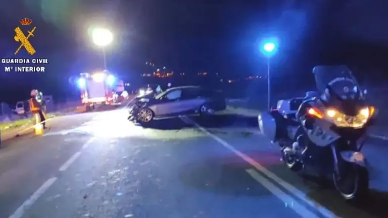 Accidente ocurrido en la N121 en donde ha resultado herido grave un hombre de 55 años. GUARDIA CIVIL