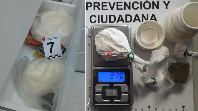 Incautaciones de droga realizadas en detenciones en Pamplona POLICÍA FORAL
