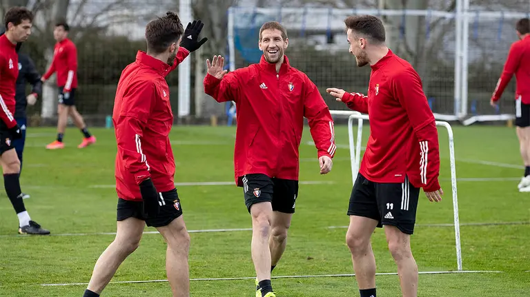 Darko Brasanac en un entrenamiento de Osasuna en Tajonar. CA Osasuna.