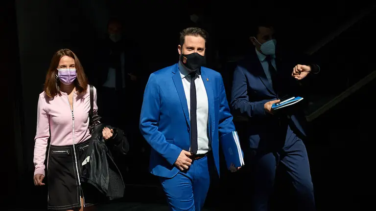 Sesión de trabajo para que el alcalde de Tudela, Alejandro Toquero, informe sobre la solicitud de la 'carta de capitalidad'. MIGUEL OSÉS