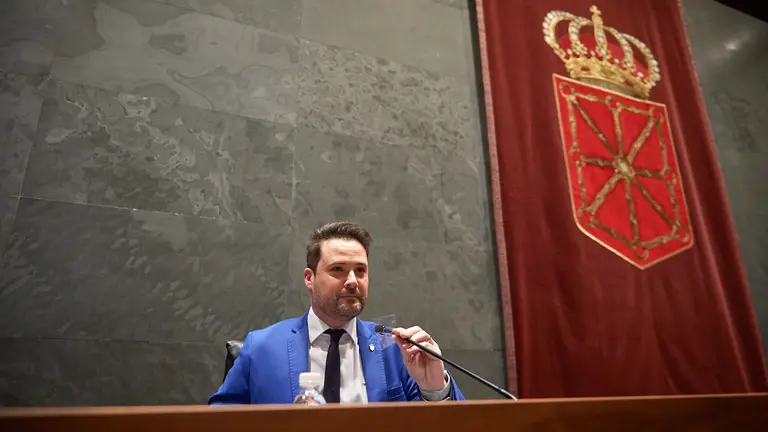 Sesión de trabajo para que el alcalde de Tudela, Alejandro Toquero, informe sobre la solicitud de la 'carta de capitalidad'. MIGUEL OSÉS