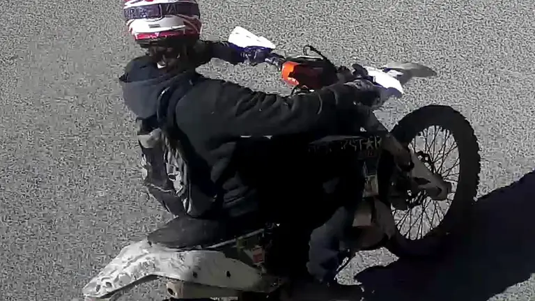 Imagen del motorista menor de edad que circulaba por Valtierra. POLICÍA FORAL