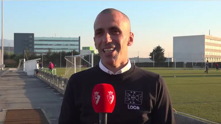 El exjugador rojillo Patxi Puñal, en Tajonar. CA Osasuna.