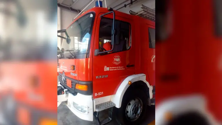 Imagen del camión de Bomberos de Navarra. BOMBEROS DE NAVARRA