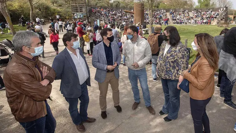 El consejero Mikel Irujo en su visita a Sendaviva. GOBIERNO DE NAVARRA