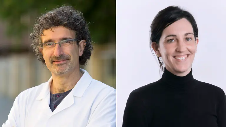 Itziar Abete, investigadora principal del proyecto EHGNA, y Fermín Milagro, investigador principal del proyecto MICROLIVER, ambos pertenecientes al Centro de Investigación en Nutrición de la Universidad de Navarra. UNAV