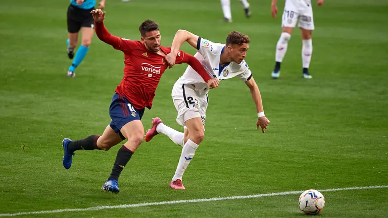 Partido entre Osasuna y Getafe CF jugado en el estadio de El Sadar de Pamplona correspondiente a la jornada número 29 de La Liga. MIGUEL OSÉS