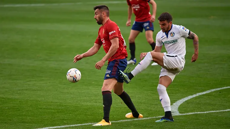 Partido entre Osasuna y Getafe CF jugado en el estadio de El Sadar de Pamplona correspondiente a la jornada número 29 de La Liga. MIGUEL OSÉS