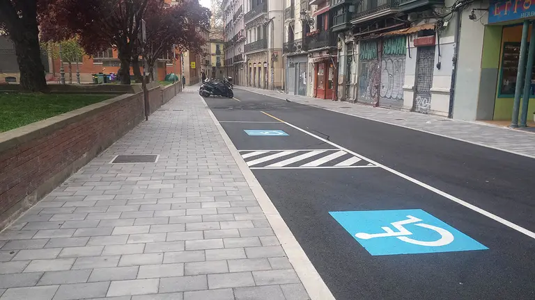 Obras acometidas en la calle San Francisco del Casco Viejo de Pamplona. AYUNTAMIENTO DE PAMPLONA