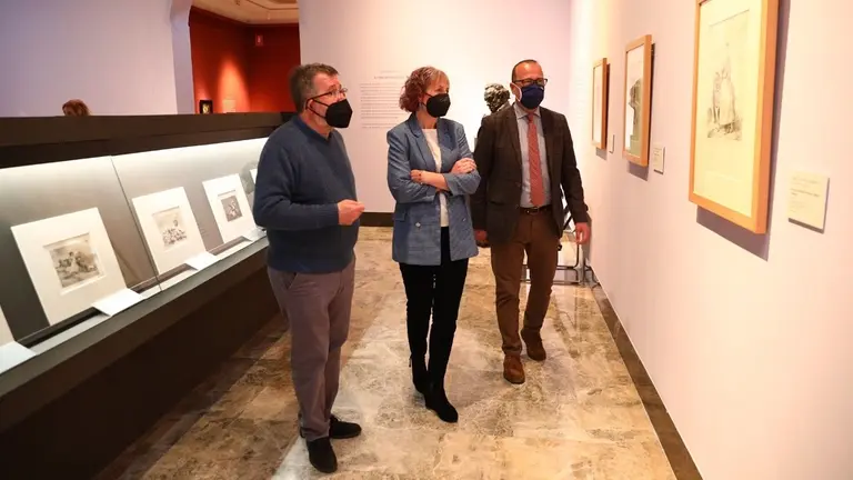 La consejera navarra de Cultura y Deporte, Rebeca Esnaola, y el consejero de Educación, Cultura y Deporte de Aragón, Flipe Faci, en su visita al Museo de Zaragoza - GOBIERNO DE NAVARRA