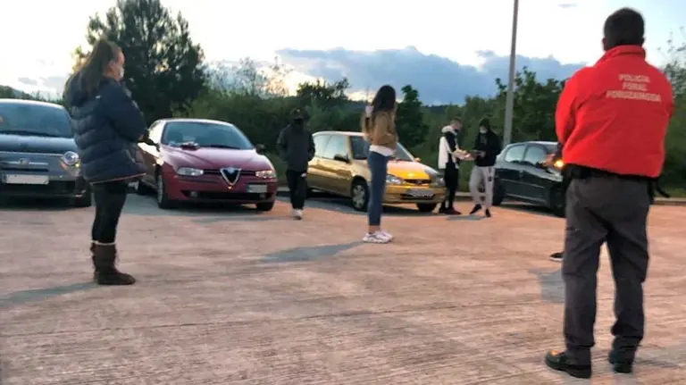 La Policía Foral interviene en carreras ilegales en el Polígono Areta de Huarte. ARCHIVO