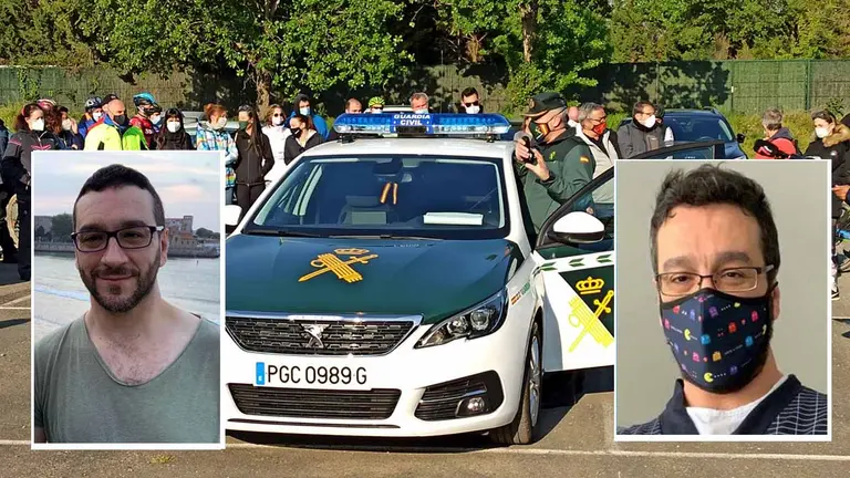 La Guardia Civil busca en La Rioja y Navarra a Jesús Ochoa Jiménez, desaparecido desde hace unos días. En la imagen de la derecha aparece con la mascarilla que llevaba la última vez que se le vio. ARCHIVO