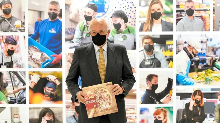 Juan Roig, presidente de Mercadona, tras la celebración de la Rueda de Prensa 2020. MERCADONA