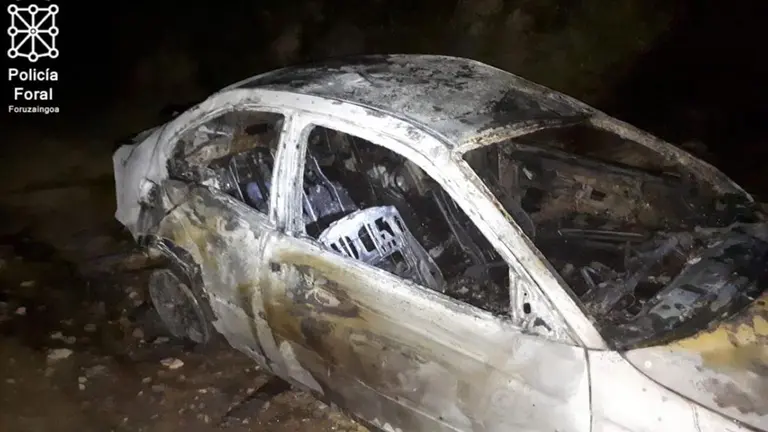 Imagen del estado del vehículo tras el accidente. POLICÍA FORAL