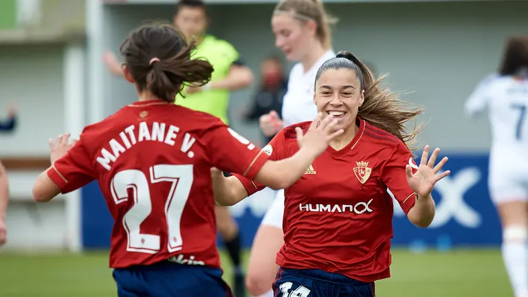 Partido entre Osasuna Femenino – Madrid CFF jugado en las instalaciones de Tajonar. MIGUEL OSÉS