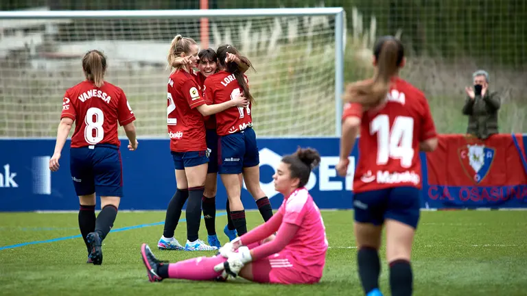 Partido entre Osasuna Femenino – Madrid CFF jugado en las instalaciones de Tajonar. MIGUEL OSÉS