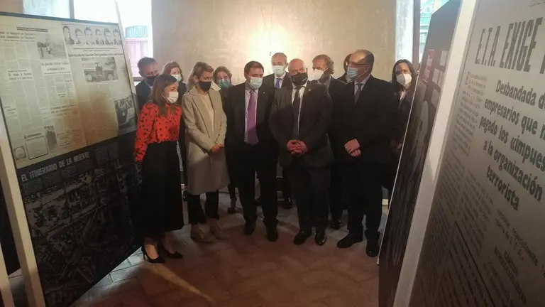 Inauguración en Pamplona de la exposición 'El terror a portada. 60 años de terrorismo en España a través de la prensa'. EUROPA PRESS
