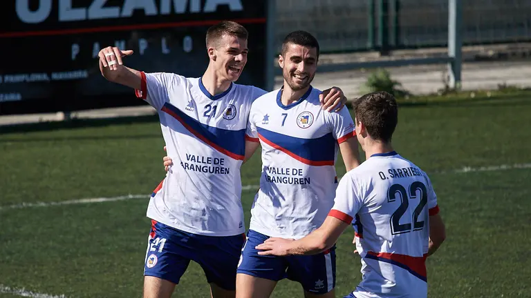 Partido entre la Mutilvera y Portugalete disputado en las instalaciones de Mutilva. MIGUEL OSÉS