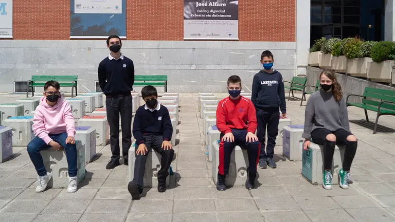 X Edición del Spelling Bee Navarra 2021 con la participación de 24 colegios de Navarra, celebrado en el Planetario de Pamplona. MEGAN WALLS