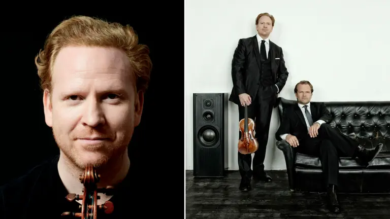 El virtuoso del violín Daniel Hope, uno de los solistas más solicitados de los últimos años en todo el mundo, llegará el próximo lunes, 10 de mayo, al Teatro Gayarre para interpretar, junto al pianista Sebastian Knauer un programa de homenaje a Joseph Joachim que incluye también obras de Brahms, Clara Schumann, Mendelssohn y Grieg. El concierto, a las 19.00 horas, se enmarca en el emblemático ciclo Grandes Intérpretes.
Daniel Hope ha recorrido el mundo como virtuoso solista durante 30 años y es famoso por su versatilidad musical y su dedicación a causas humanitarias. Ganador del Premio Cultural Europeo 2015 de Música, entre cuyos destinatarios anteriores se encuentran Daniel Barenboim y la Orquesta Filarmónica de Berlín, entre otros, Hope aparece como solista con las principales orquestas y directores del mundo, y también dirige muchos conjuntos desde el violín. 
Desde el comienzo de la temporada 2016/17, Daniel Hope es director musical de la Orquesta de Cámara de Zúrich, y desde la temporada 2018/19 también lo es de la Orquesta de Cámara New Century, en San Francisco. En 2019 se convirtió en director artístico de Frauenkirche Cathedral, en Dresden, y desde 2020 asumió la presidencia de la Beethovenhaus Bonn, cargo honorario con el que sigue los pasos de Kurt Masur y Joseph Joachim.

Daniel Hope se crió en Londres en la Highgate School y en la Royal Academy of Music, estudiando el violín con Zakhar Bron, Itzhak Rashkovsky y Felix Andrievsky. El que fuera  el   miembro más joven del Beaux Arts Trio, con el que actuó en más de 400 ocasiones, actúa hoy en las salas y festivales más importantes del mundo: del Carnegie Hall al Concertgebouw Amsterdam, de Salzburgo a Schleswig-Holstein y de Aspen a BBC Proms y Tanglewood. Ha trabajado con directores como Kurt Masur, Valery Gergiev y Christian Thielemann, y con las mejores orquestas sinfónicas del mundo, como Berlín, Boston, Chicago, París, Londres, Los Ángeles y Tokio.
Hope es uno de los artistas de grabación clásicos más prolíficos del mundo, con más de 25 álbumes a su nombre. Asimismo, ha escrito cuatro libros superventas publicados en Alemania por la editorial Rowohlt, colabora regularmente en el ‘Wall Street Journal’ y ha escrito guiones para actuaciones colaborativas con los actores Klaus Maria Brandauer, Sebastian Koch y Mia Farrow.
SEBASTIAN KNAUER 
Sebastian Knauer dio su primer concierto de piano a los 14 años. Su intensa musicalidad, que caracteriza su estilo único de interpretación, ha dado lugar a innumerables éxitos, estableciendo su nombre en el panorama internacional musical. Ha actuado en más de 50 países, en los más importantes escenarios del mundo, y ha colaborado con directores como  Fabio Luisi, Thomas Hengelbrock, Neeme Järvi, Vladimir Fedosseyew, Vladimir Spivakov, Ingo Metzmacher, John Axelrod, Jesús López Cobos, Simone Young, Michael Sanderling, Philippe Entremont y Jaap van Zweeden. 
Otro aspecto de su creatividad son sus programas musicales como solista, en los que revela las conexiones existentes entre diferentes composiciones. Además, destacan los proyectos que comparte junto a su amigo y compañero el violinista Daniel Hope. El dúo es aclamado en Europa, Estados Unidos y Japón, tanto por el público como por la crítica. El CD East meets West (2005) fue reconocido con dos nominaciones a los Klassic Echo y a los Grammy. CEDIDA