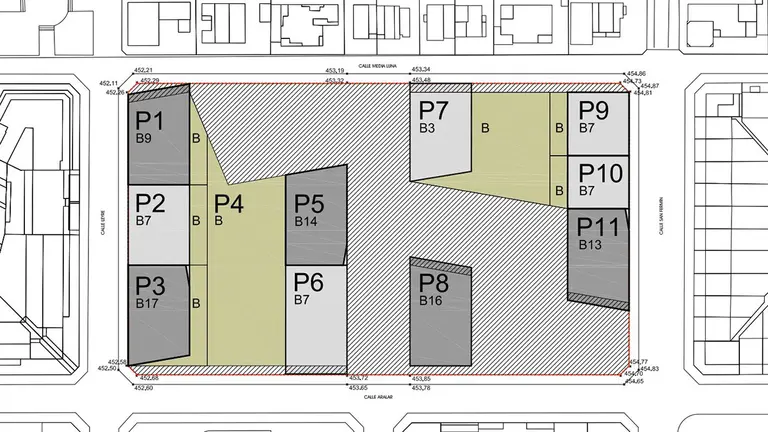 Plano de situación del nuevo Civivox del Ensanche de Pamplona. CEDIDA