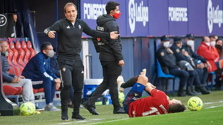 Partido entre Osasuna y Cadiz perteneciente a la jornada 36 de La Liga disputado en el estadio de El Sadar de Pamplona. MIGUEL OSÉS