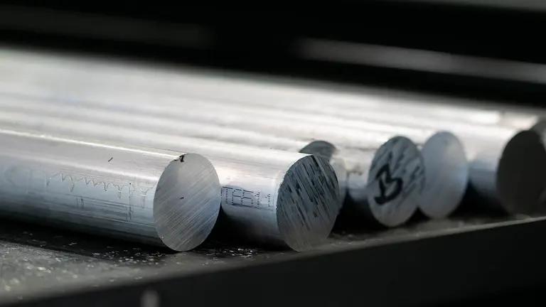 Imagen de archivo de varias barras metálicas. ARCHIVO