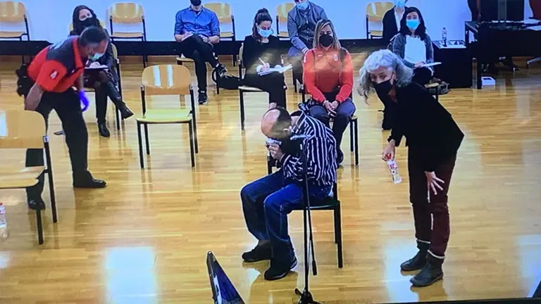 Juan Carlos Jiménez, acusado y autor de los disparos del triple crimen de Cáseda declara en el juicio. NAVARRA.COM (2)