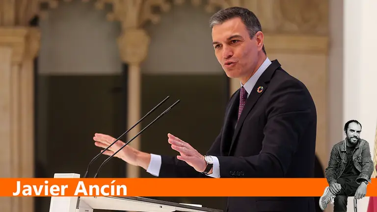 El presidente del Gobierno, Pedro Sánchez, interviene en la presentación del acto 'Haciendo de España un polo industrial del hidrógeno verde en Europa', a 24 de mayo de 2021, en Toledo, Castilla-La Mancha, (España). Este encuentro está convocado para dar a conocer una importante iniciativa inversora en España para la generación de hidrógeno renovable gracias a un acuerdo entre la corporación norteamericana Cummins y la energética española Iberdrola que se materializará en una inversión de 60 millones de euros.
24 MAYO 2021;TOLEDO;CASTILLA LA MANCHA;HIDROGENO;RENOVABLE
Isabel Infantes / Europa Press
24/5/2021