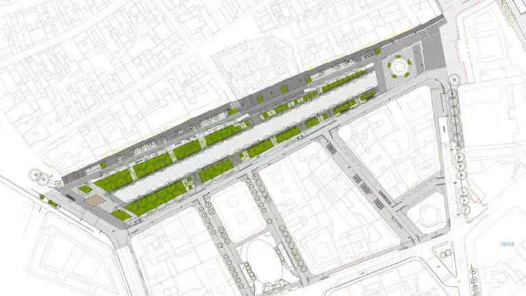 Plano del proyecto de reforma del Paseo de Sarasate