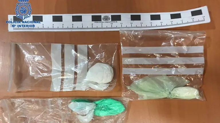 Sustancia incautada en Pamplona, al parecer, speed. POLICÍA NACIONAL