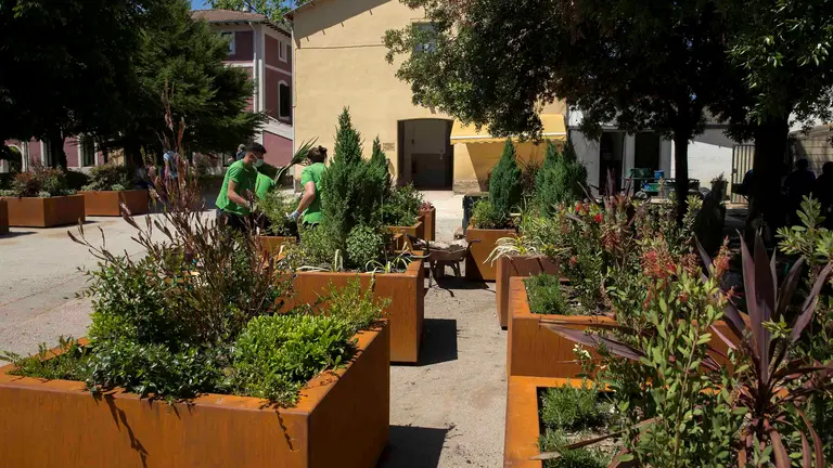 Visita comisión del ayuntamiento a la Escuela taller Aranzadi. JESÚS GARZARON