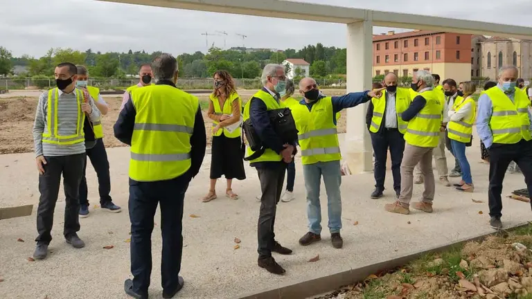 Visita de la Comisión de Urbanismo a las obras de urbanización de Chantrea Sur. AYUNTAMIENTO DE PAMPLONA
