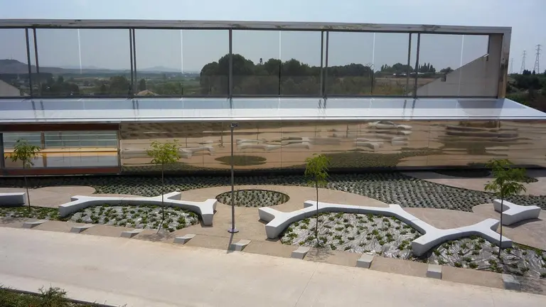 Estado del tanque de tormentas de Tudela en su inauguración en 2008. GOBIERNO DE NAVARRA