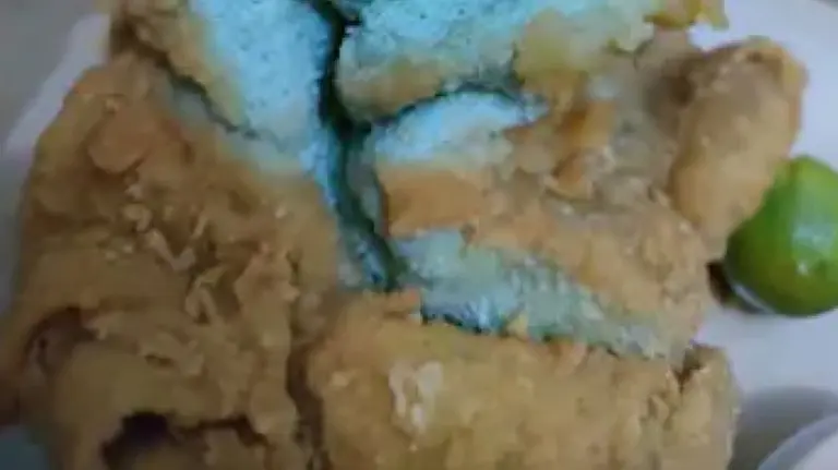 Una toalla frita en lugar de pollo. Twitter.