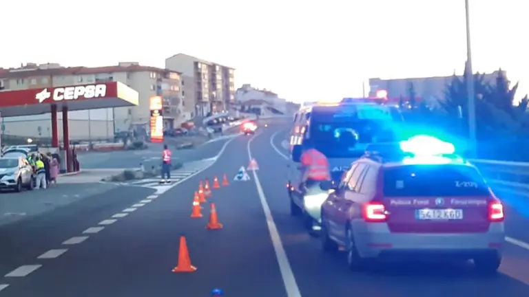 La Policía Foral atiende un atropello en Beriáin en el que un peatón ha resultado herido grave. POLICÍA FORAL