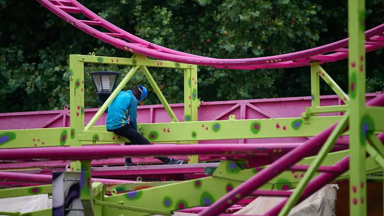 Las Barracas se preparan para la apertura al público durante estos "no Sanfermines de 2021". MIGUEL OSÉS