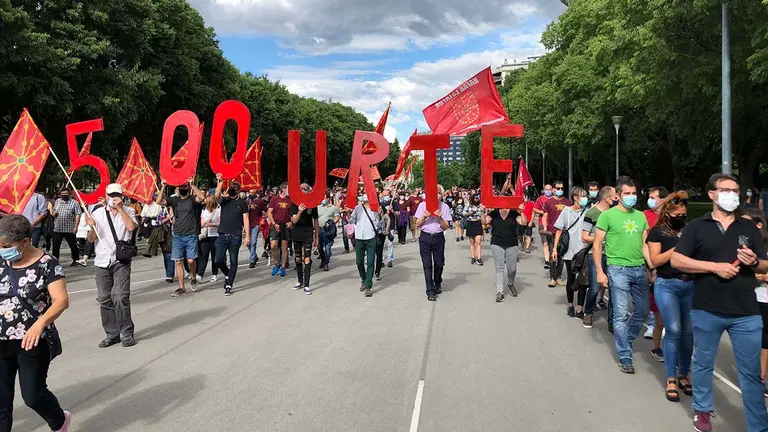 Manifestación en Pamplona que reclama la soberanía. TWITTER