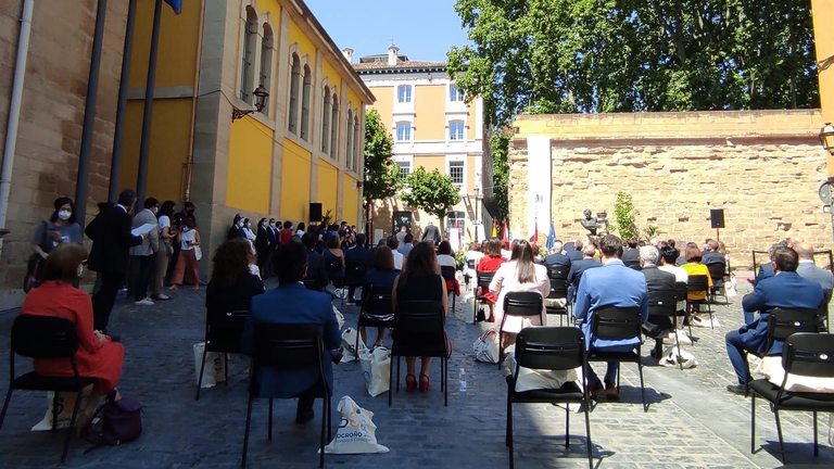 Imagen del acto de la firma de la Declaración de Cooperación Institucional en Logroño. EUROPA PRESS