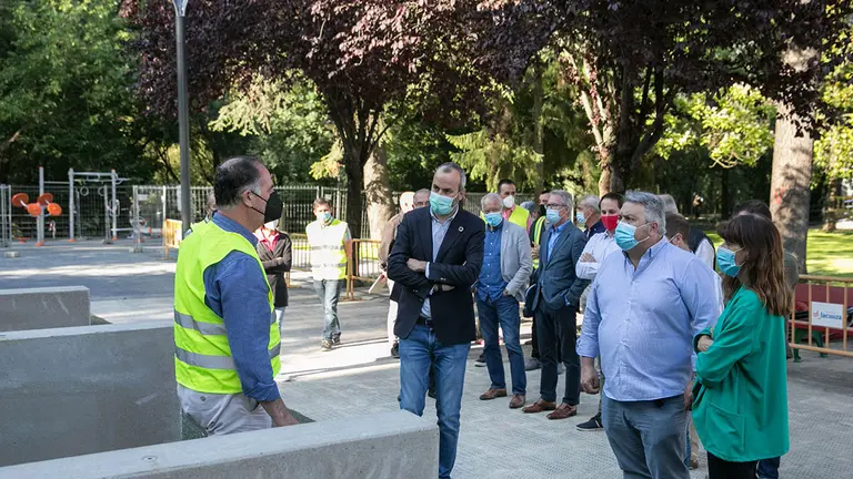 Obra en el patinódromo d San Jorge. AYUNTAMIENTO DE PAMPLONA