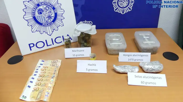 Imagen de las sustancias intervenidas. POLICÍA NACIONAL