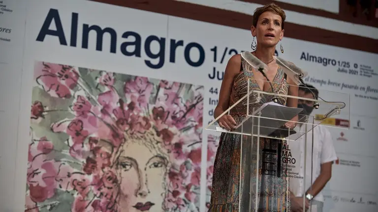 María Chivite en el el acto institucional del Día de Navarra en el Festival Internacional de Teatro Clásico de Almagro - GOBIERNO DE NAVARRA