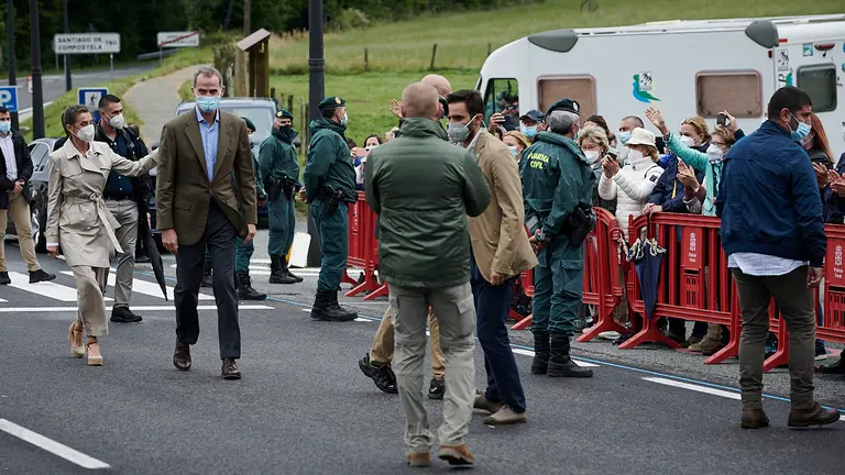 Los Reyes de España visitan Roncesvalles en acto conmemorativo del Año Jacobeo 2021-2022. PABLO LASAOSA