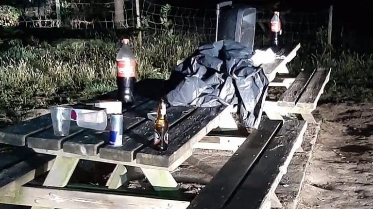 Imagen del botellón en Huarte. - POLICÍA FORAL