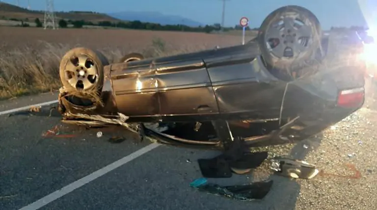 Estado del vehículo en el que viajaba la persona fallecida. TWITTER