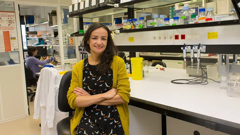 La investigadora Maite Huarte, cuyo proyecto de nuevas terapias contra el cáncer colorrectal va a recibir 995.200 euros. FUNDACIÓN LA CAIXA