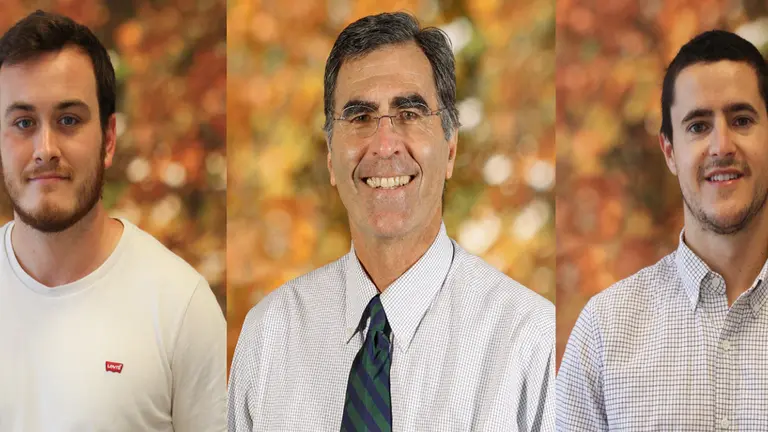 De izquierda a derecha, los investigadores de Tecnun-Escuela de Ingeniería de la Universidad de Navarra, Josu Etxezarreta Martínez, Pedro Crespo Bofill y Patricio Fuentes Ugartemendia. UNIVERSIDAD DE NAVARRA