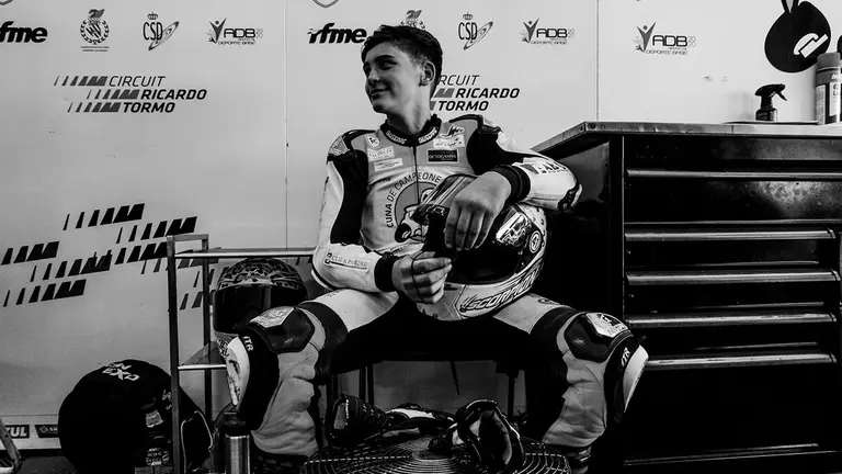 El piloto Hugo Millán, de 14 años, fallecido en Motorland Aragón. CUNA DE CAMPEONES