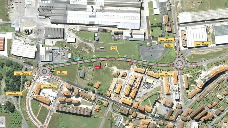 Plano del proyecto de la variante de Irurzun. GOBIERNO DE NAVARRA